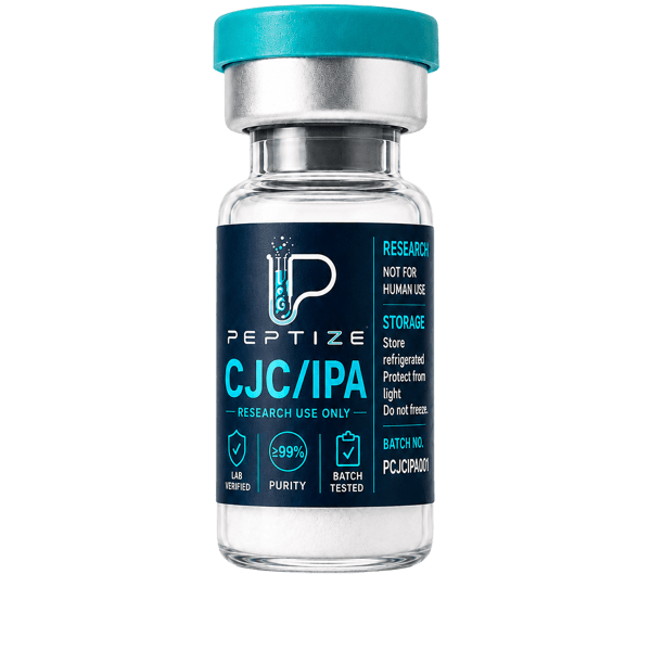 CJC-1295 / Ipamorelin 5mg research-use-only vial from Peptize