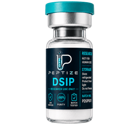 DSIP 10mg research-use-only vial from Peptize