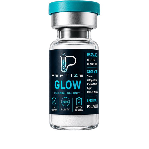 PZ-GLOW research-use-only blend vial from Peptize