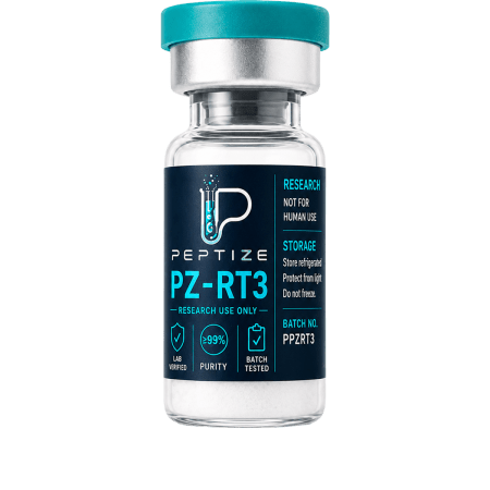 Retatrutide research-use-only vial from Peptize